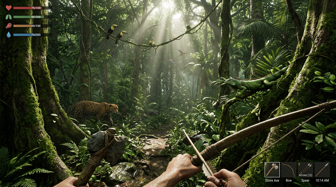 Eksplorasi Keanekaragaman Hayati Hutan Tropis dalam Desain Game Bergenre Survival